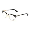 Chrome Hearts Glasses Plate And Metal Square Eyeglass Frames Unisex Black